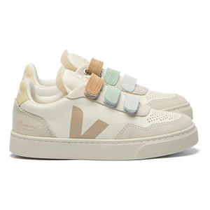 Veja - Veja x Bonpoint Small V-90 Leather Sneakers | Gray