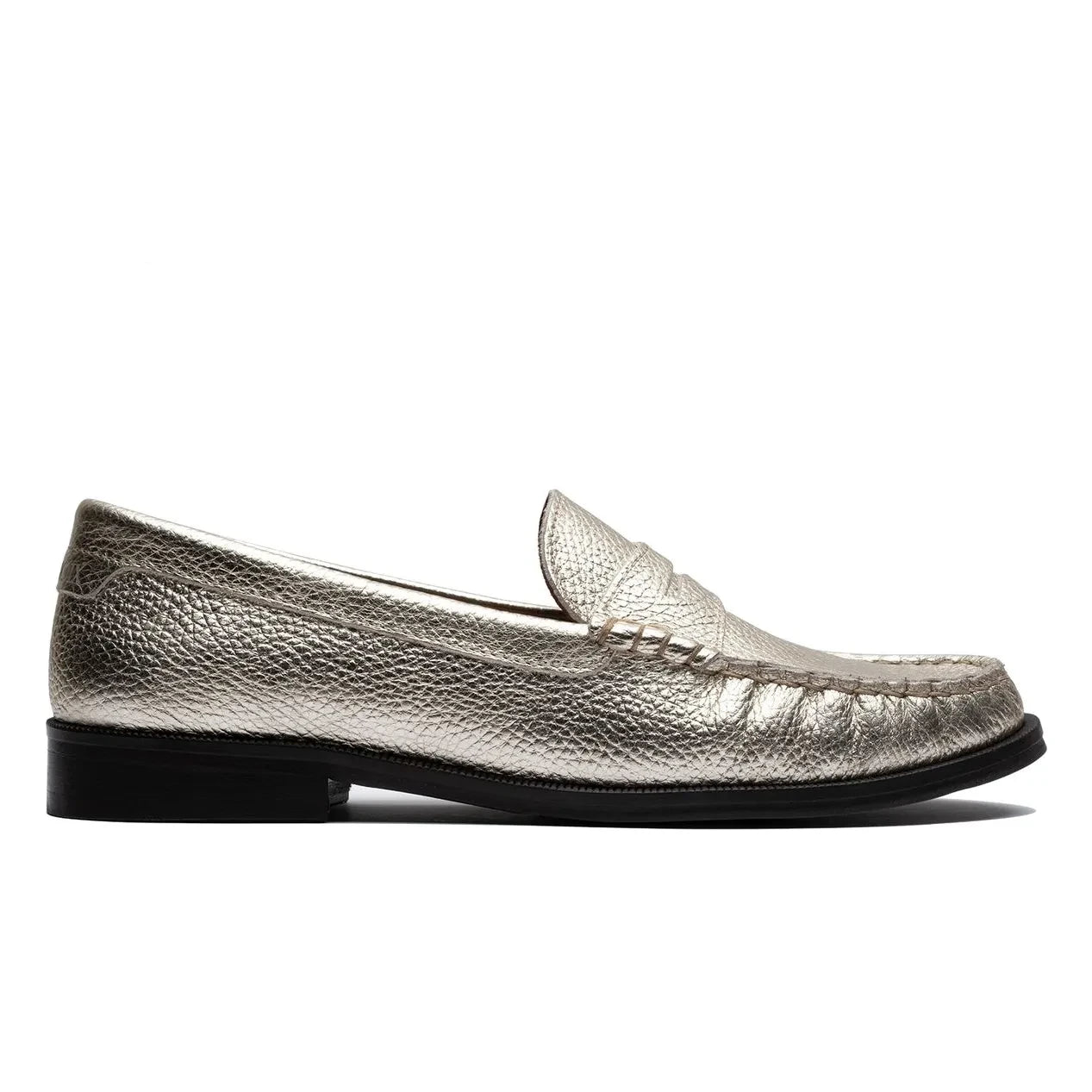 Lachoix - Metallic Penny Loafer | Champagne