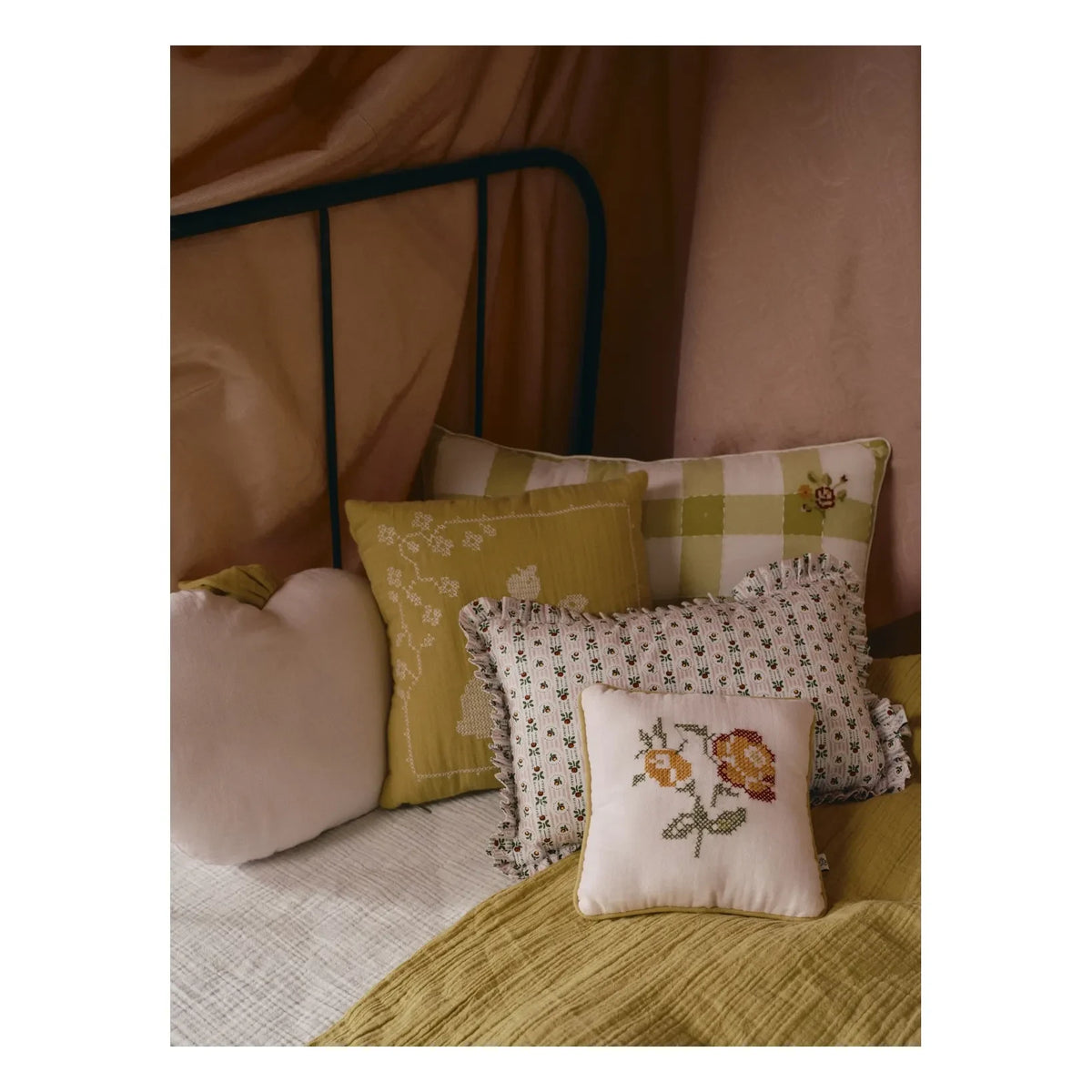 Editions Aimable - Hector rabbit cushion | Pistachio green
