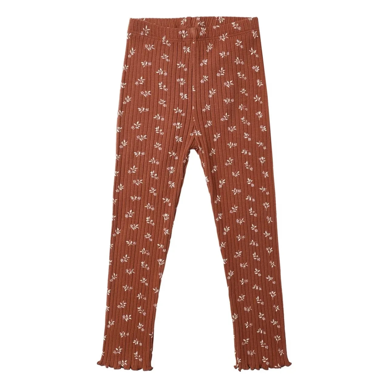 Rylee + Cru - Floral Pattern Ribbed Leggings | Clay