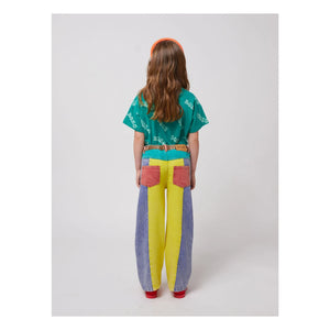 Bobo Choses - Color Block Organic Cotton Jeans | Yellow