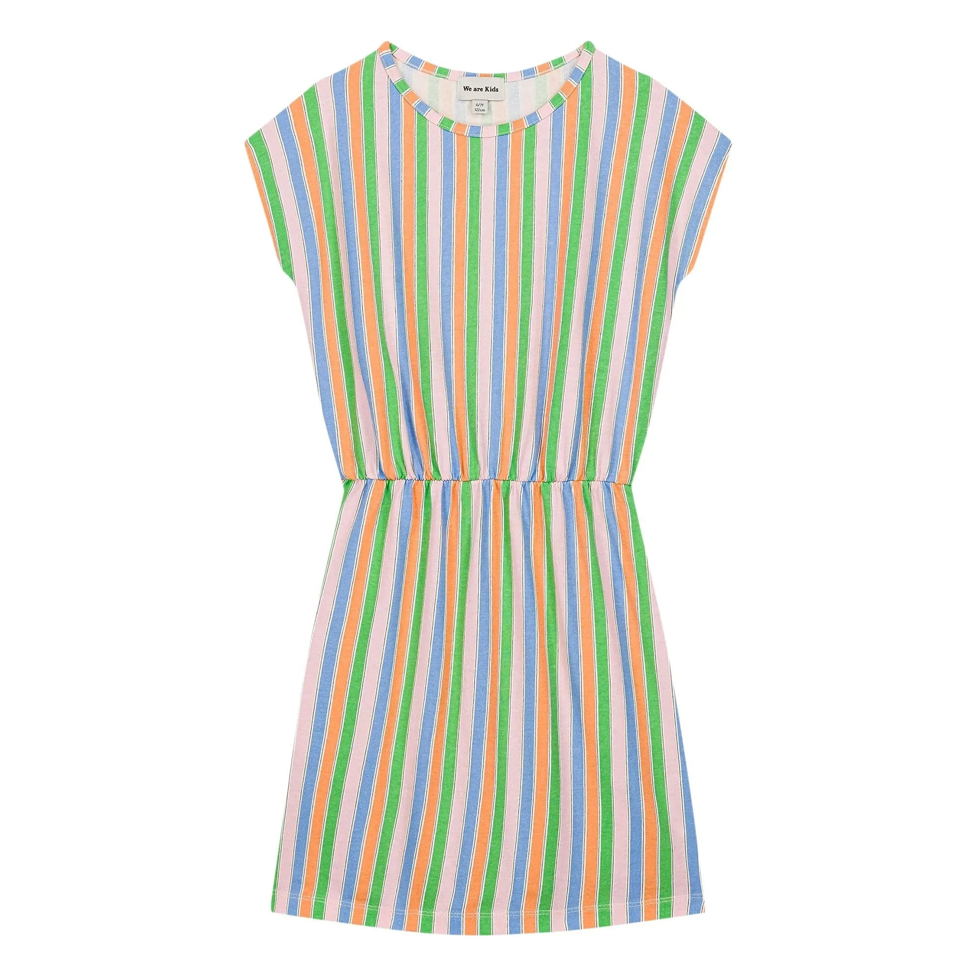 We Are Kids - Suzy Striped Organic Cotton Dress | Light Pink