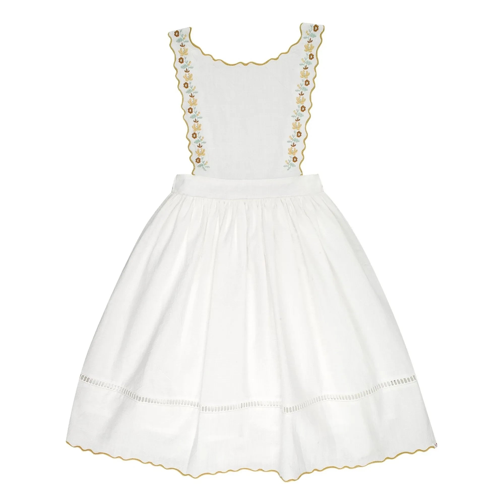 THE LiTTLE POETS - Teresa Embroidered Dress | Ecru