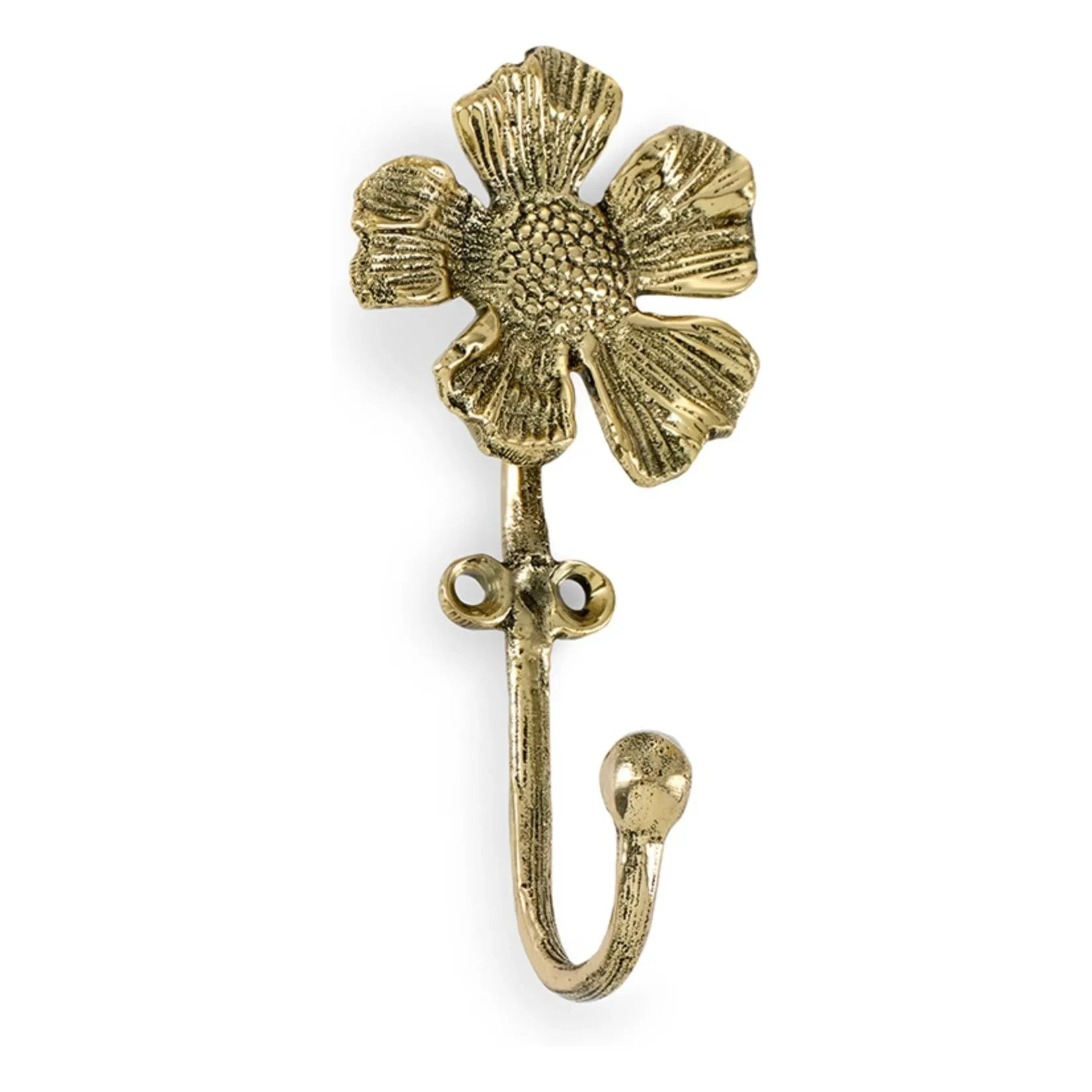 Doing Goods - Cherry Blossom Brass Wall Hook | Gold