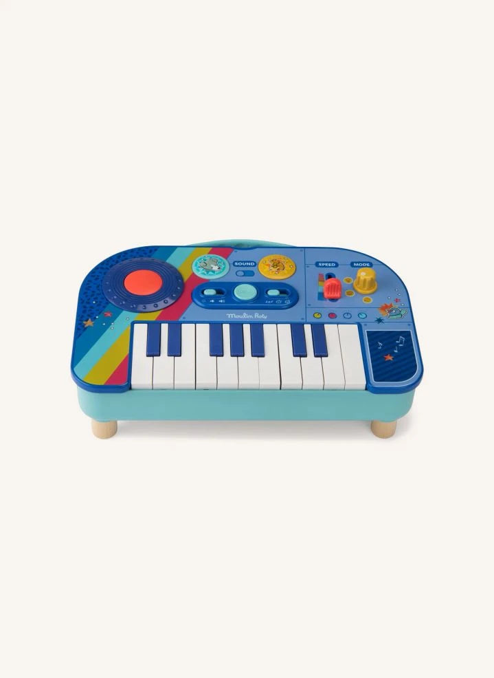 Moulin Roty - Synthesizer Piano - Puce & Pilou | Blue