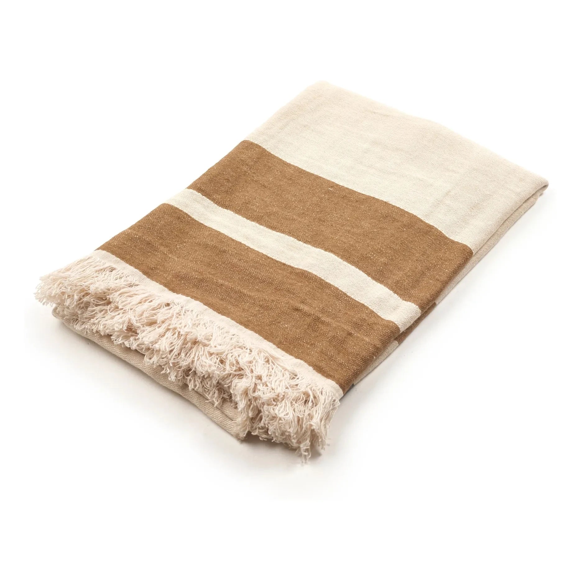 Libeco - Dakota Striped Beach Towel | Ecru
