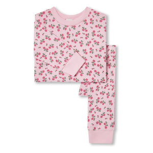 Sleepy Doe - Organic Cotton Floral Pattern Pajamas | Pink