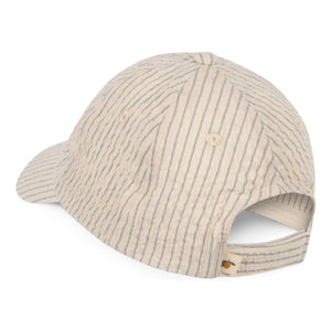 Konges Sløjd - Elliot Striped Seersucker Organic Cotton Hat | Beige