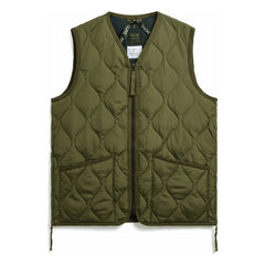 Taion - Men's V-Neck Sleeveless Military Jacket | Olive