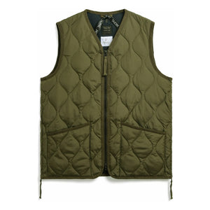 Taion - Men's V-Neck Sleeveless Military Jacket | Olive