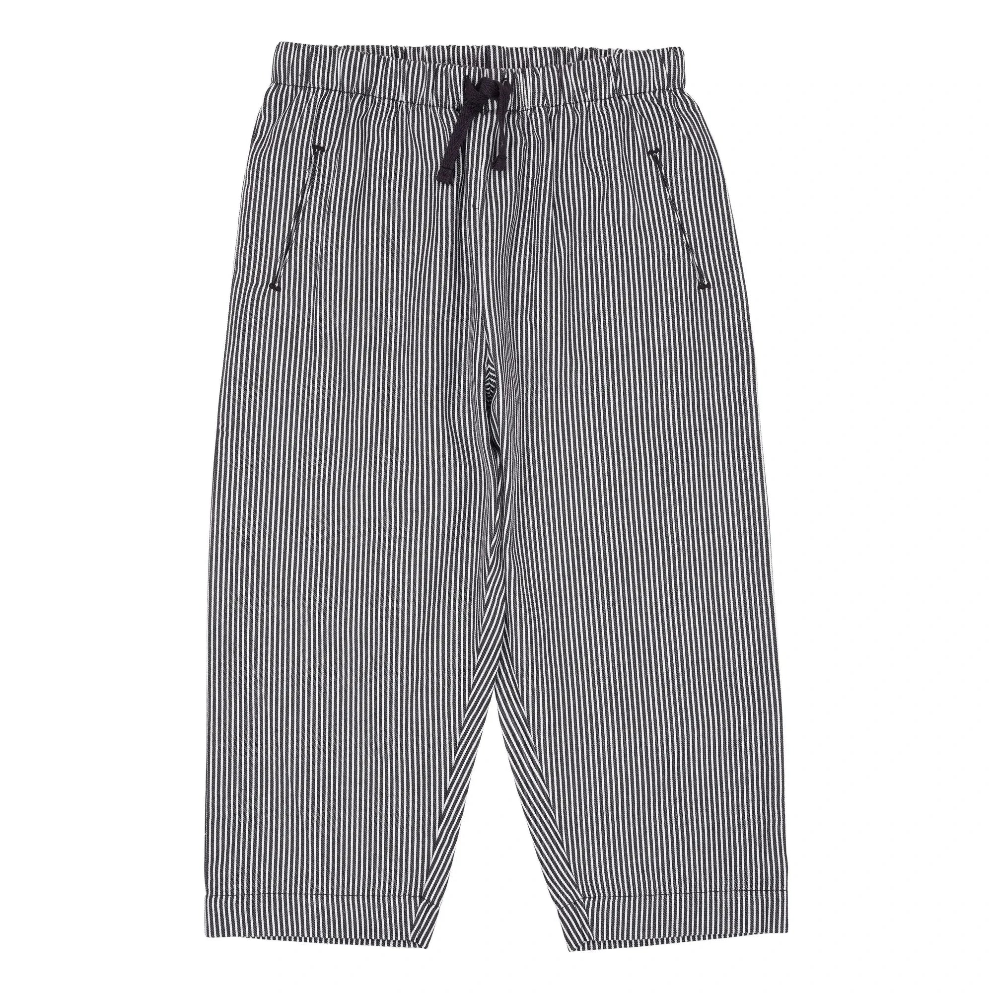 Copenhagen Colors - Organic Cotton Striped Pants | Navy Blue