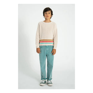 Piupiuchick - Striped Organic Cotton Sweater | Ecru