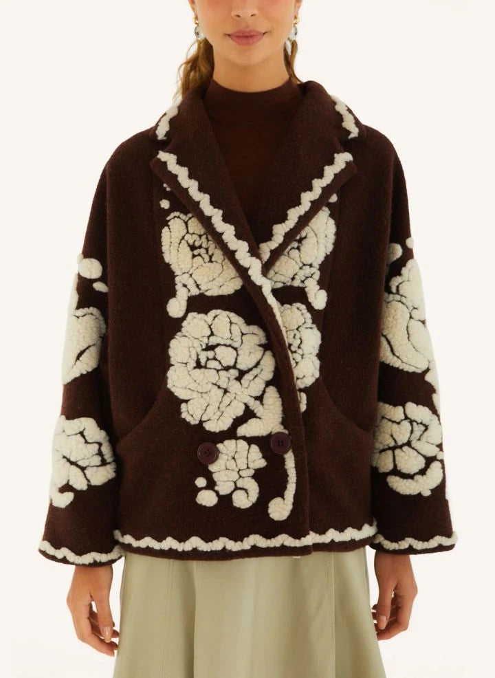 Farm Rio - Flower Coat | Brown