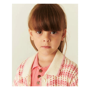 Copenhagen Colors - Organic Cotton Crochet Short Sleeve Cardigan | Ecru