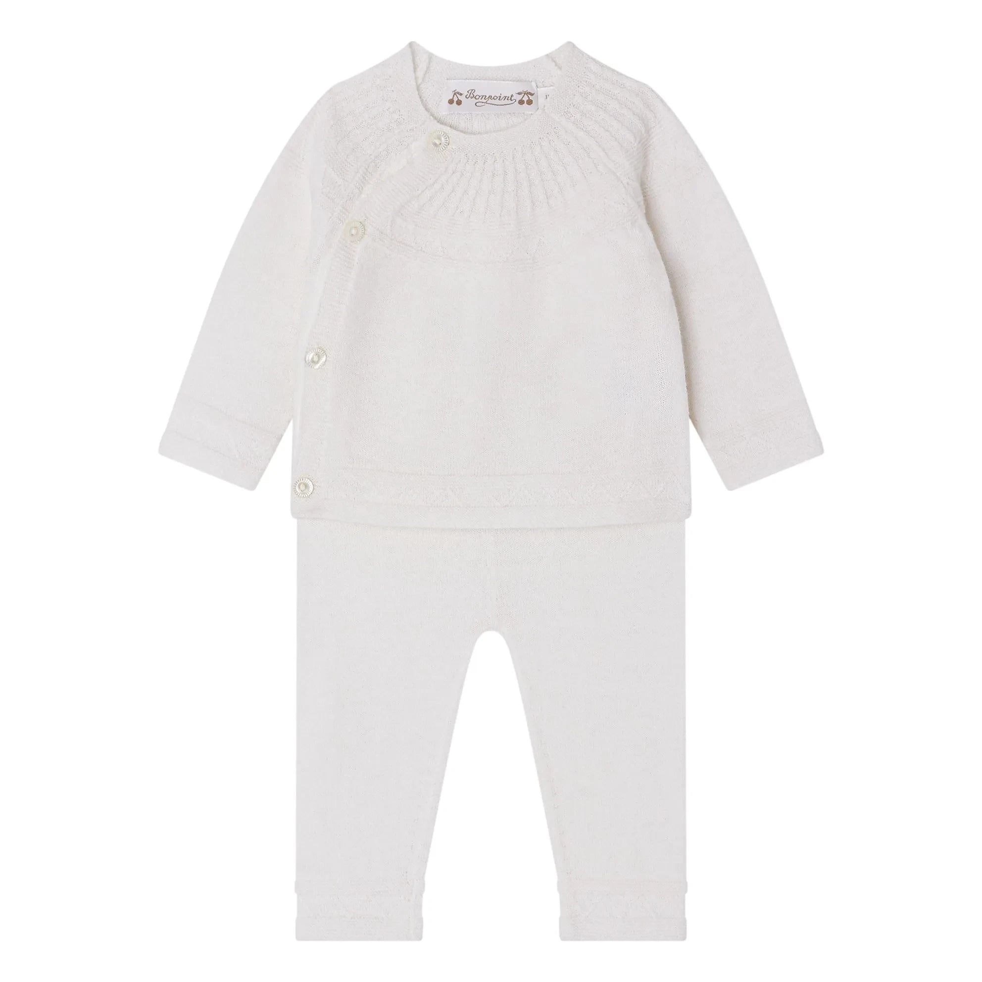 Bonpoint - Jina Laine Top and Leggings Set | White