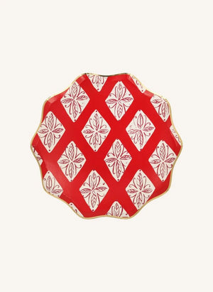 Meri Meri - Block Printed Christmas Plates - Set of 8