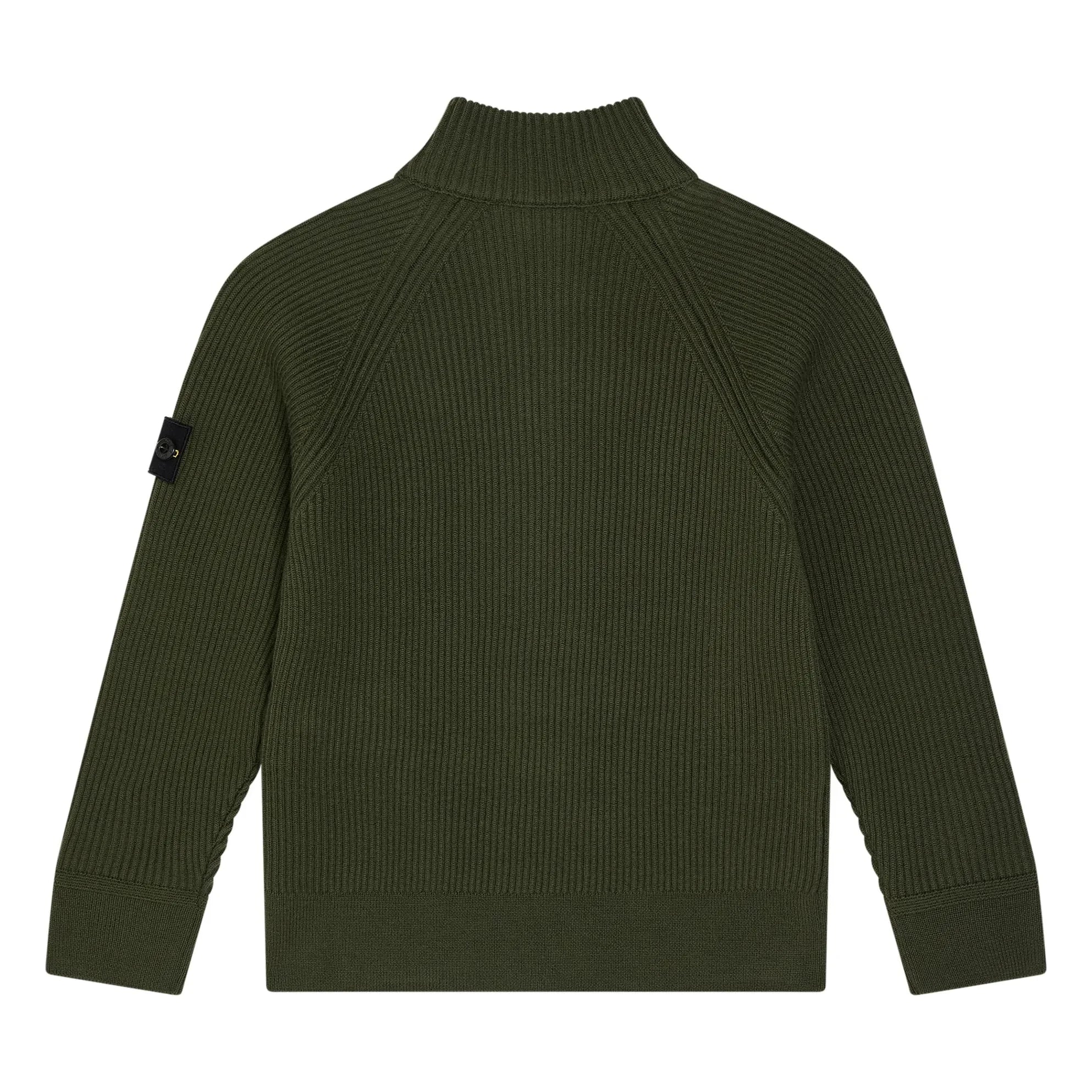 Stone Island - Wool Logo Zip-Up Vest | Khaki