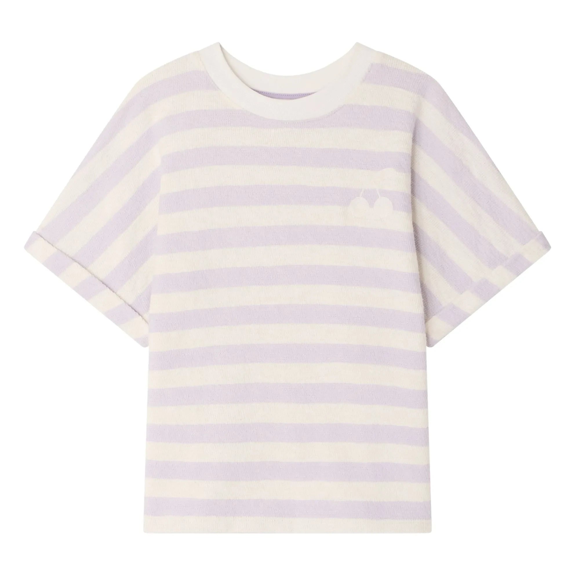 Bonpoint - Farah Striped Cherry T-Shirt | Ivory