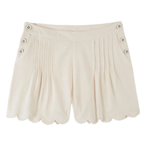 Emile et Ida - Vintage Cotton Ruffled Shorts | Cream