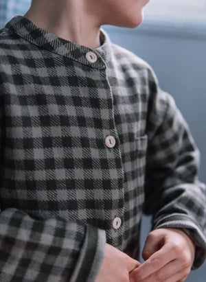 Studio Bohème - Jim Vichy Organic Cotton Shirt | Gray