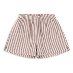 Konges Sløjd - Ely Striped Organic Cotton Shorts | Red