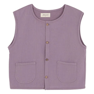 birinit - Vintage Cotton Sleeveless Jacket | Plum