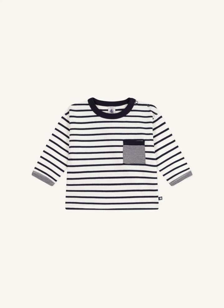 Petit Bateau - Organic cotton | White Sailor's pocket T-shirt