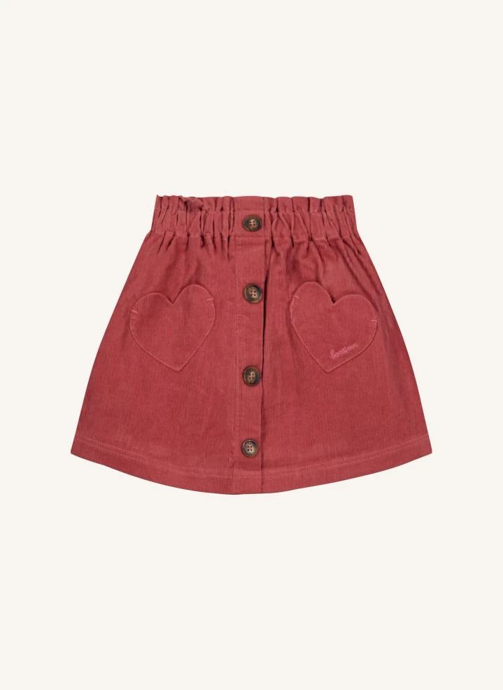 Bonton - Polka Dot Corduroy Skirt | Framboise