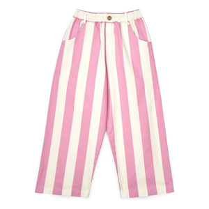 Mipounet - Claude Çizgili Organik Pamuk Pantolon | Pembe