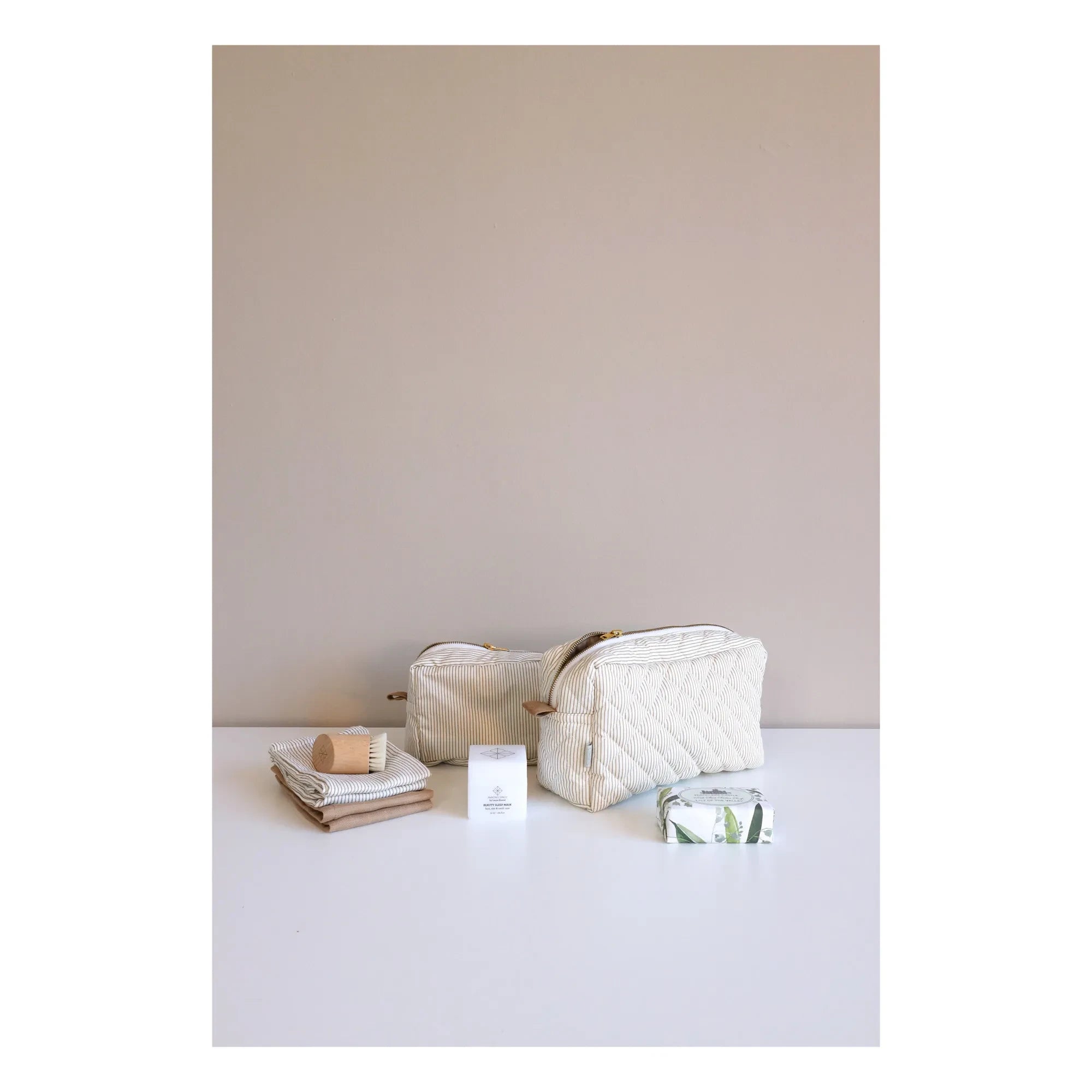 Cam Cam - Striped Camel Makeup Bag