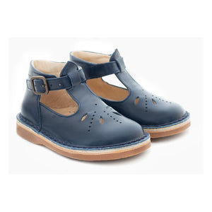 Poppée - Light Embroidered Mary Jane Shoes | Navy Blue