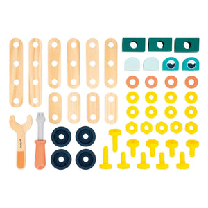 Janod - Brico'Kids Barrel - 50 Pieces