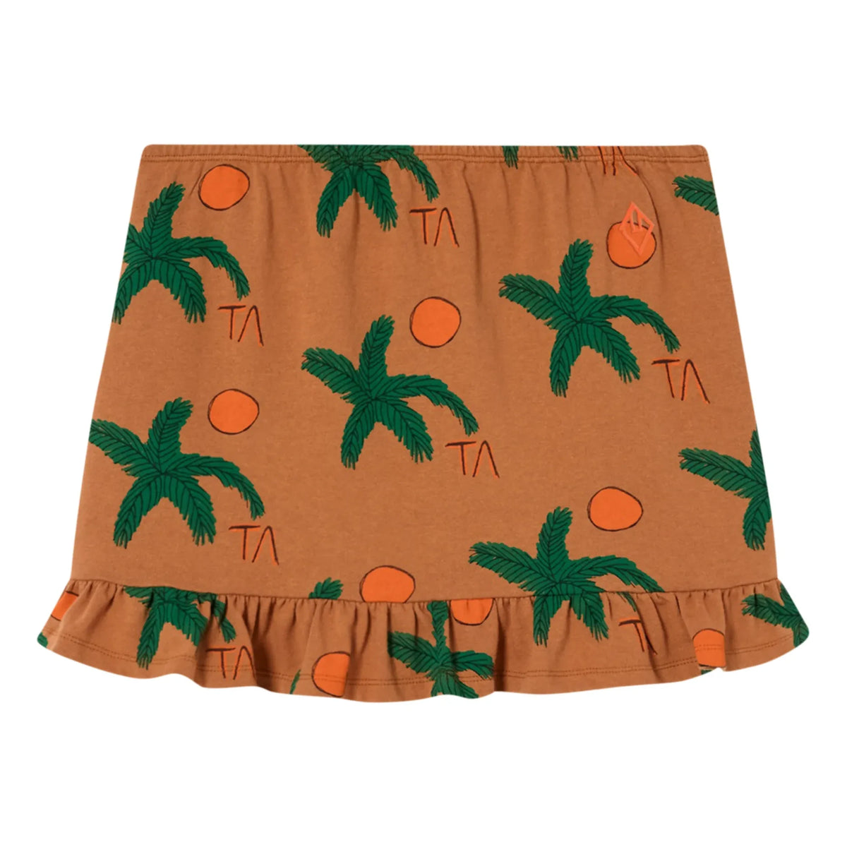 The Animals Observatory - Ferret Palm Tree Jersey Skirt | Caramel