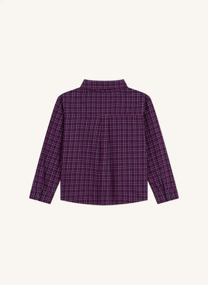 Petit Bateau - Organik Pamuklu Kareli Gömlek | Lacivert