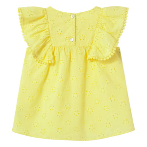 Cozmo - Sophia Embroidered Dress | Yellow