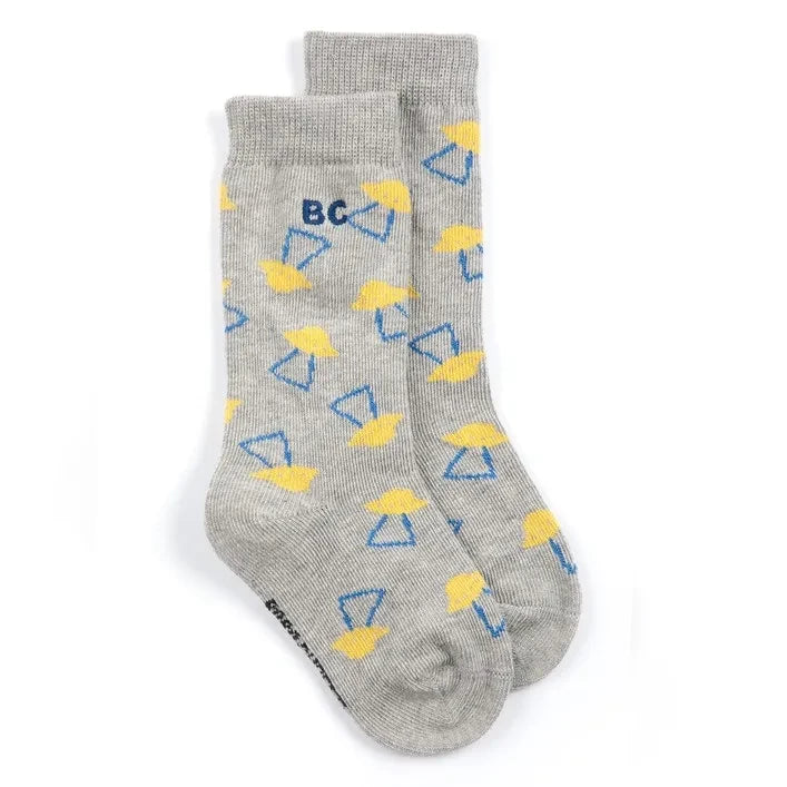 Bobo Choses - Organic cotton ankle socks | Grey melange