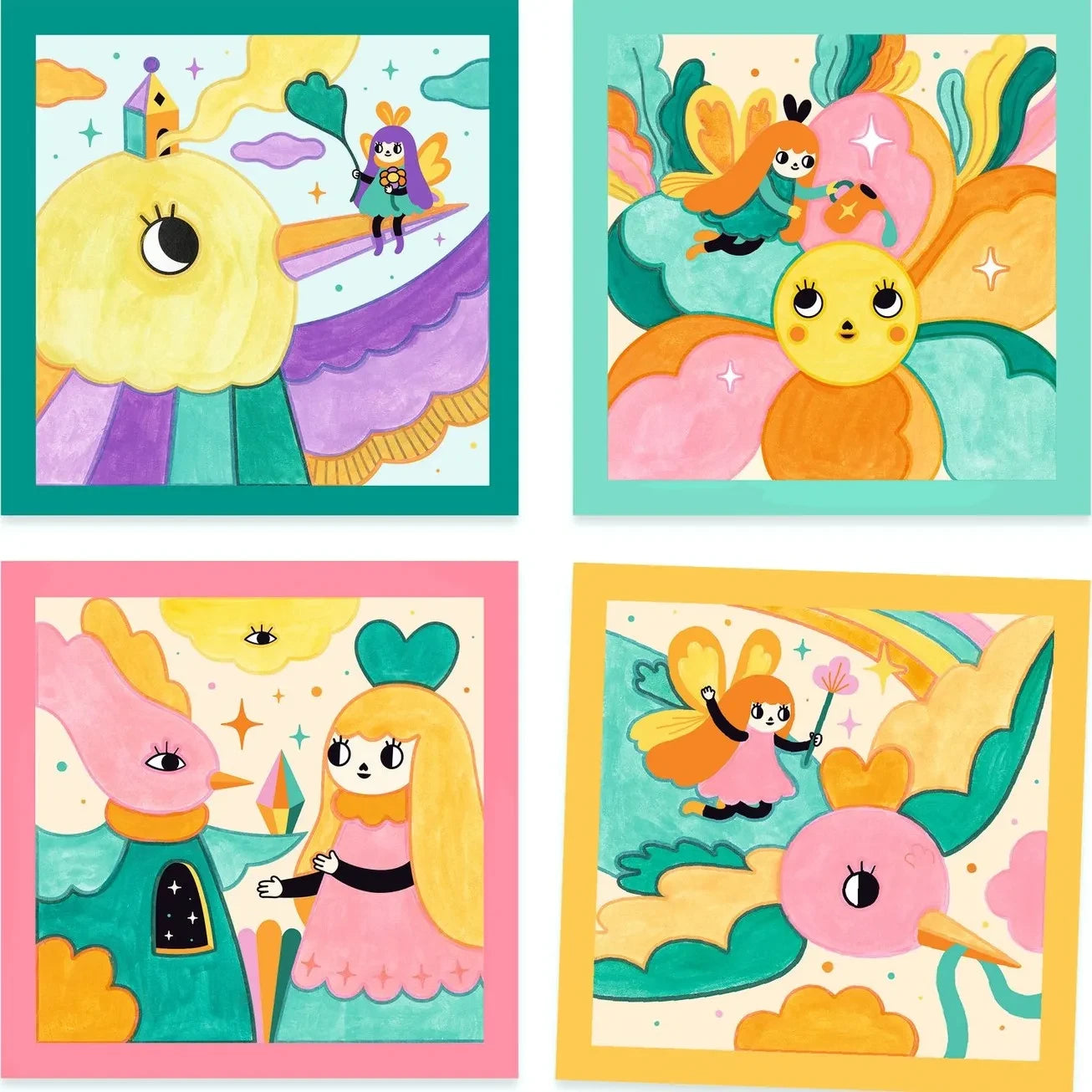 Djeco - Painted Cards - The Magical Garden