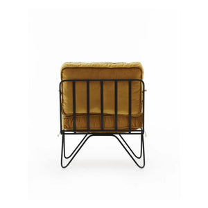 Honoré - Croisette Black Epoxy and Velvet Armchair | Camel