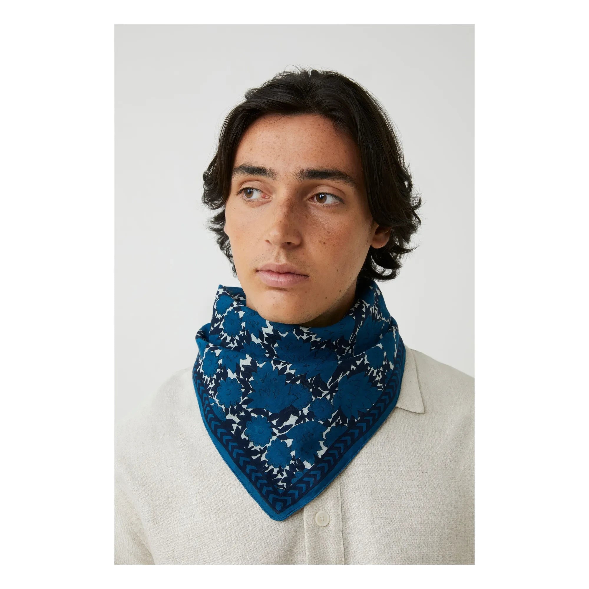 Moismont - Ajmer Shawl N°791 Cotton | Indigo