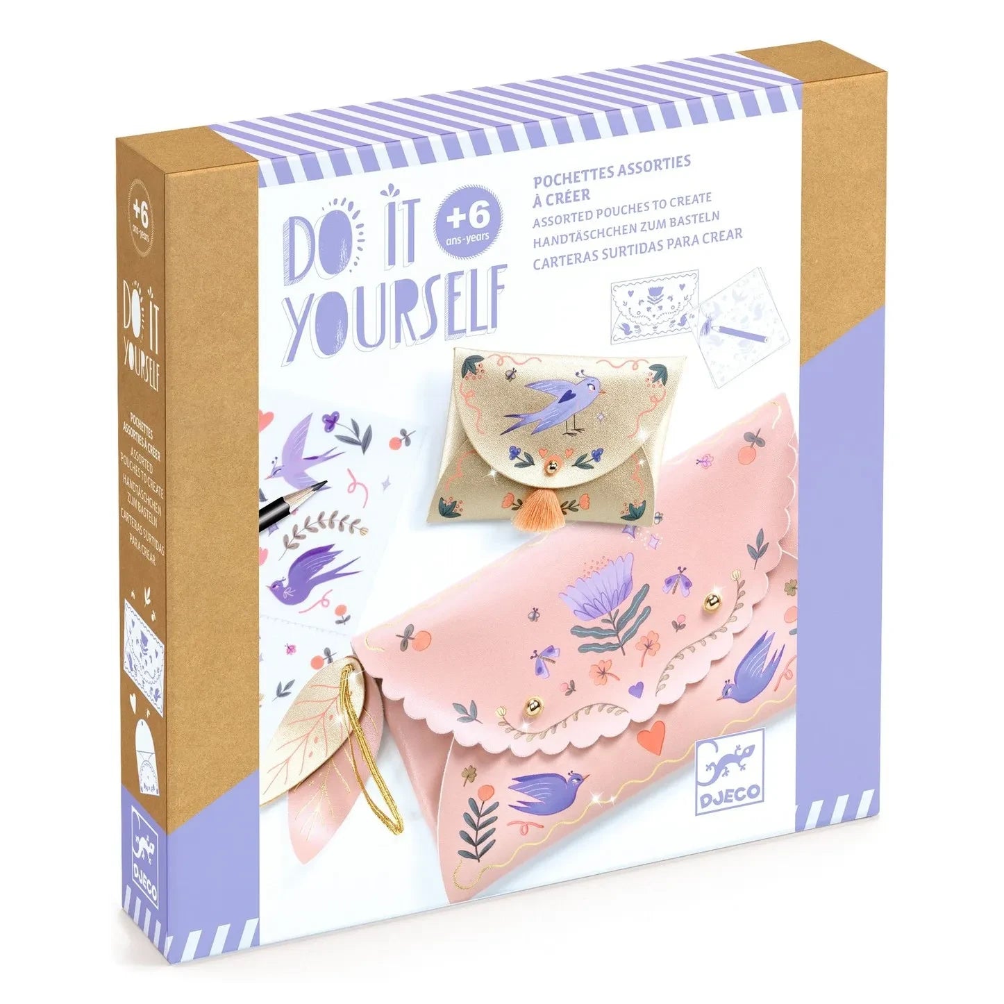 Djeco - DIY Kit - Make Your Own Clutch Bags: Sweet Fashionista