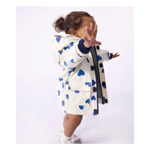 Petit Bateau - Ciré Iconic Hearts Recycled Fibers Baby | Ivory