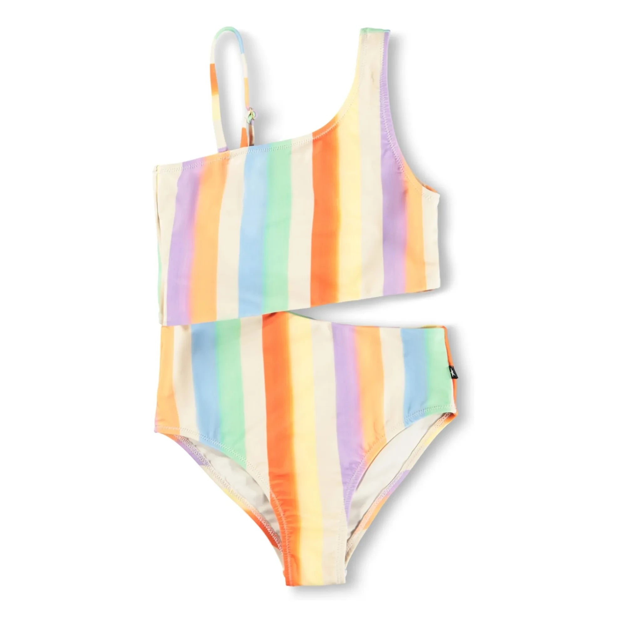 Molo - Naan Asymmetric Swimsuit Made from Recycled Fibers | Orange