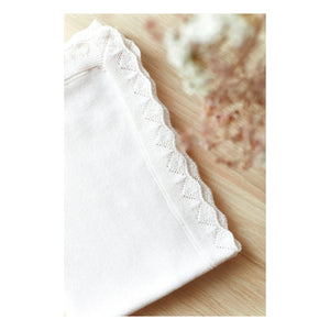Tartine et Chocolat - Merino Wool Throw | White/Ecru