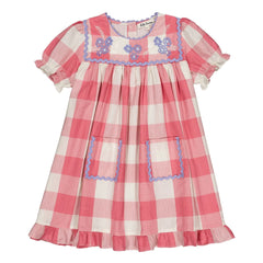 Hello Simone - Louisette Checked Dress | Pink