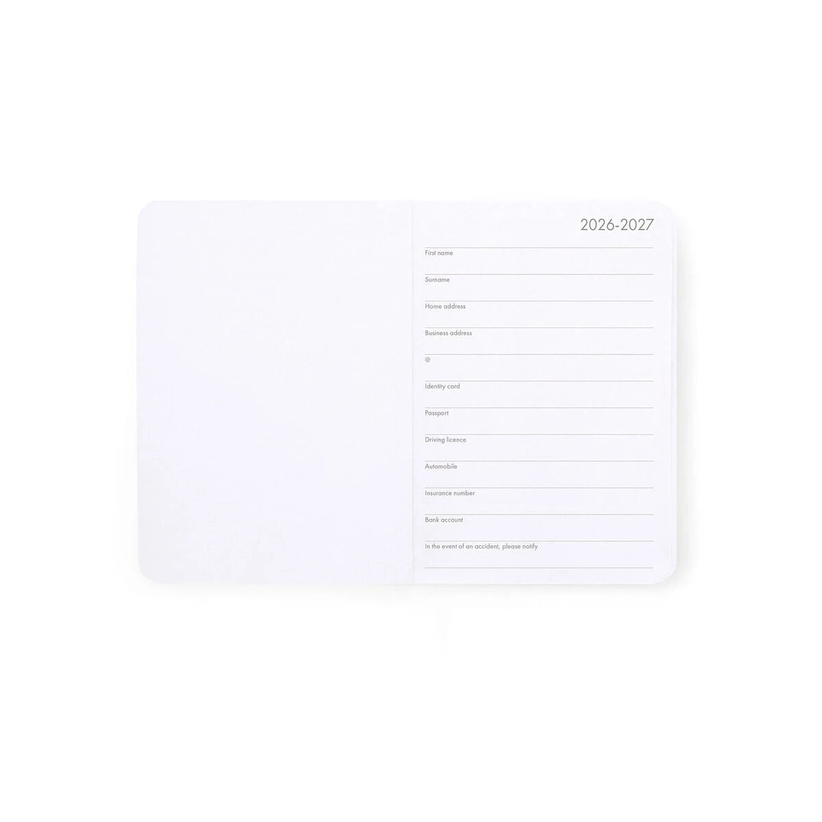 Legami - 16-Month Weekly Photo Diary for 2026/2027 - Travel Stickers - Small with Notebook