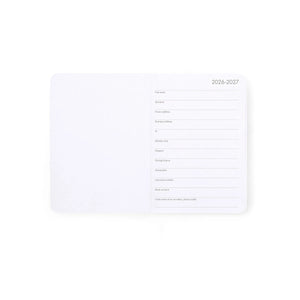 Legami - 16-Month Weekly Photo Diary for 2026/2027 - Travel Stickers - Small with Notebook