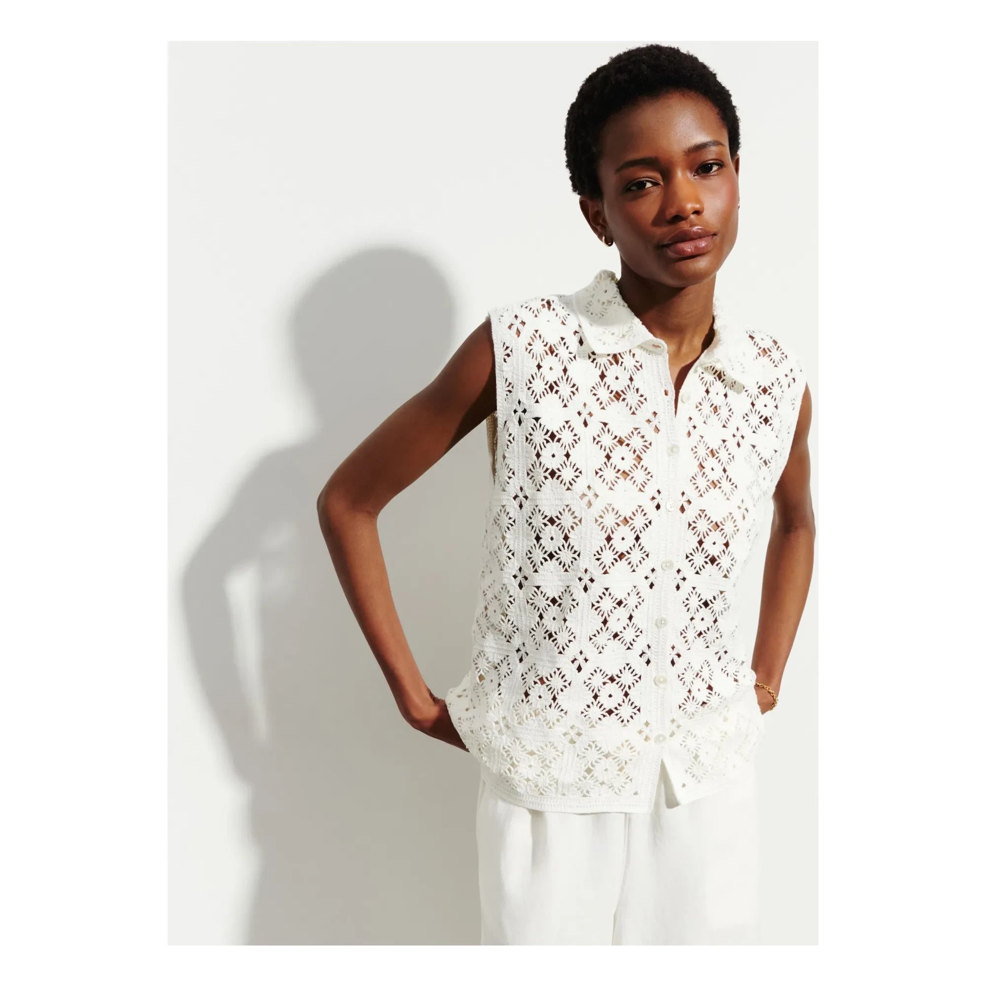 Bompard - Cotton Sleeveless Shirt | Natural