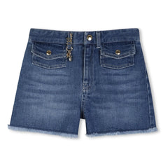 Chloé - Organik Denim Şort | Mavi