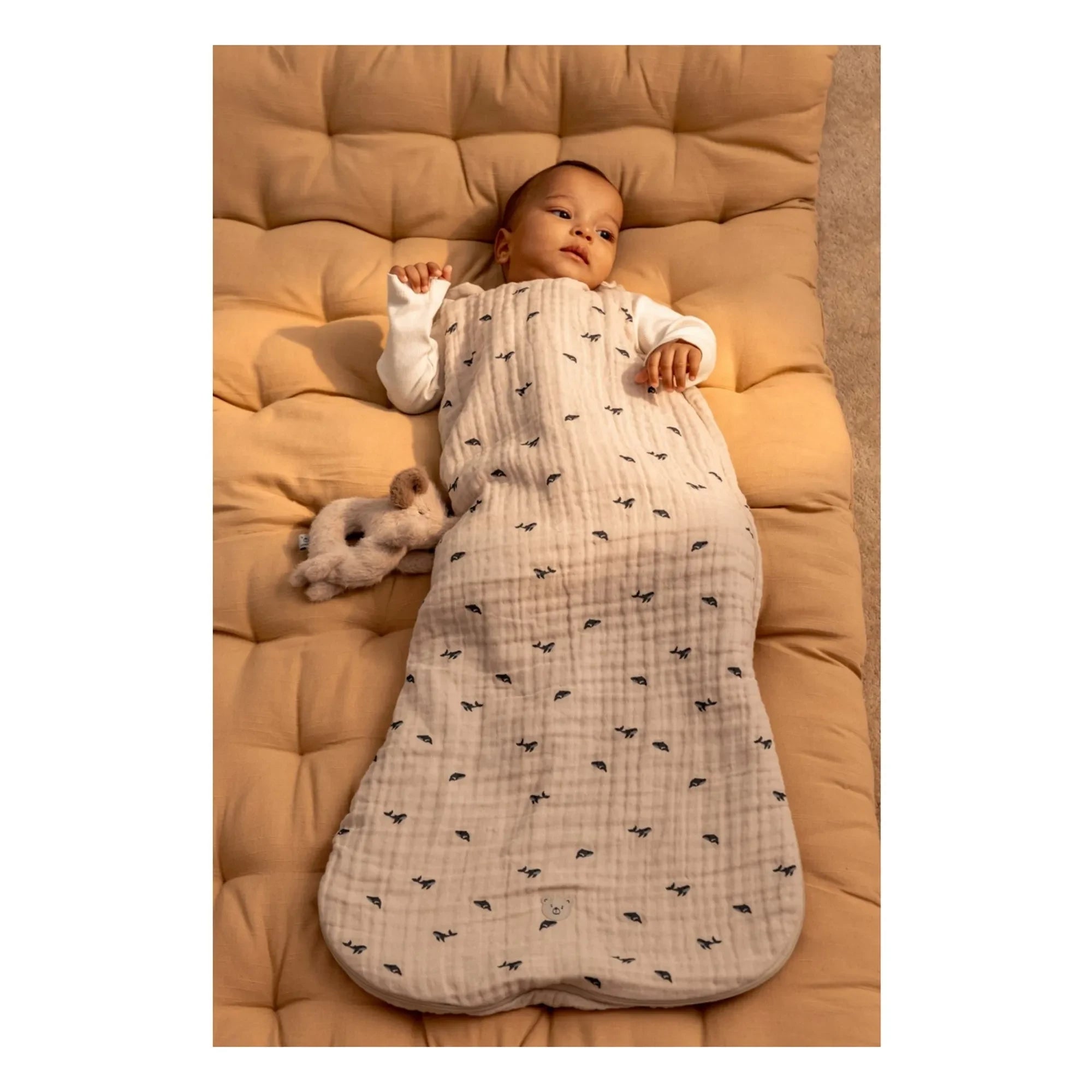 Liewood - Flora Organic Cotton Sleep Sack | Mini Whale/Sandy