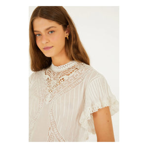 Farm Rio - Lace Blouse | White